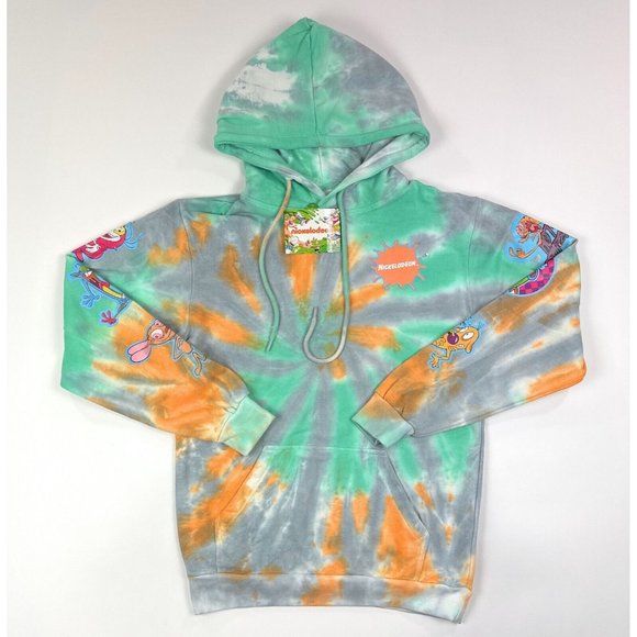 Nickelodeon Other - Nickelodeon Tie Dye Mens Medium Pullover Hoodie Sweatshirt Catdog Ren & Stimpy